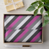 ピンク、ブラック、ホワイト、グレーのストライプ各オプション 薄葉紙 (ギフト)