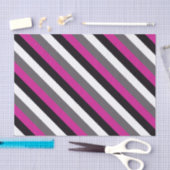 ピンク、ブラック、ホワイト、グレーのストライプ各オプション 薄葉紙 (クラフト)