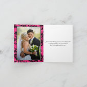 ピンク ブラック ホワイト シャンデリア お礼の便箋 サンキューカード (内部)