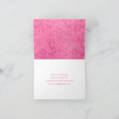 ピンク ブラック ホワイト フラワー ダマスク ありがとう カード (内部)