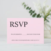 ピンク ブラック 予約席 カスタムロゴ メールでの返信は不要です エンクロージャーカード (スタンド正面)