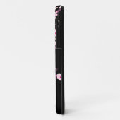 ピンク ブラック 桜 モノグラム Case-Mate iPhoneケース (裏面/左)
