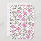 ピンク/ブラック 結婚披露宴 メニュー 招待状 (裏面)