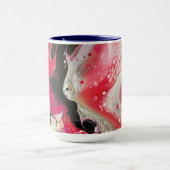 ピンク、ブラック、金ゴールド色のコーヒーマグ マグカップ (中央)