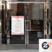 ピンク ブラッシュ アゲート サービス メニュー ウィンドウサイン (オフィスドア)