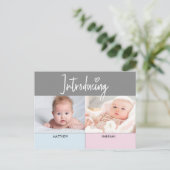 ピンク・ブルーが脚本の双子の少年・少女 案内ポストカード (スタンド正面)