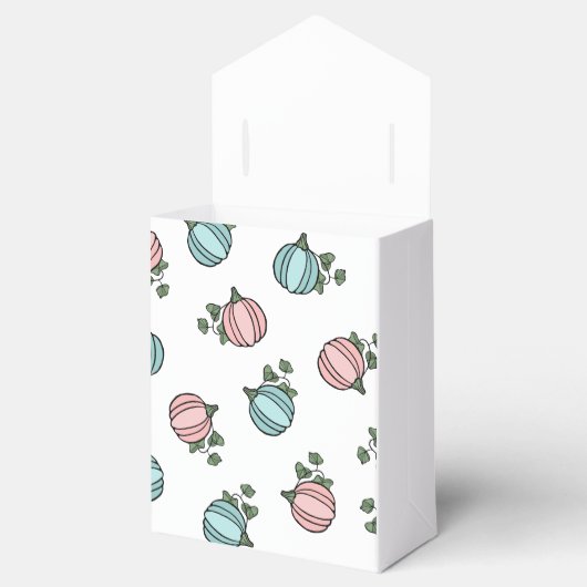 ピンク&ブルーのカボチャ性別が表示ありがとう フェイバーボックス (オープン)