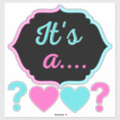 ピンク&ブルーのジェンダーが赤ちゃんシャワーStiを明らかにする シール (シート)