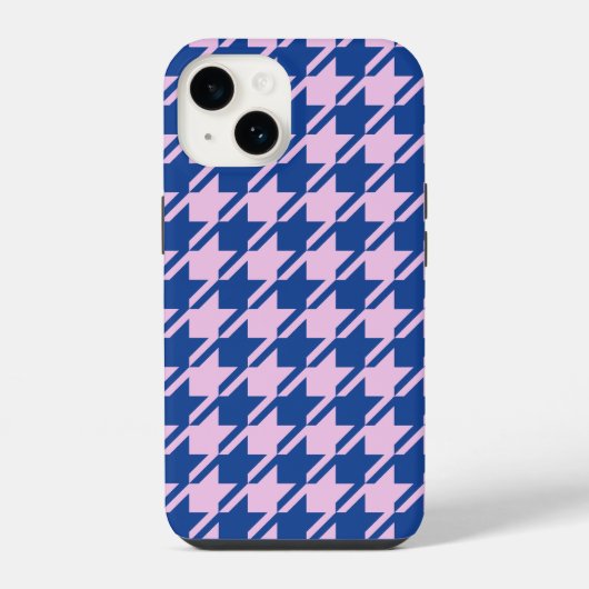 ピンク+ブルーのスタッズ柄 iPhoneケース (裏面)