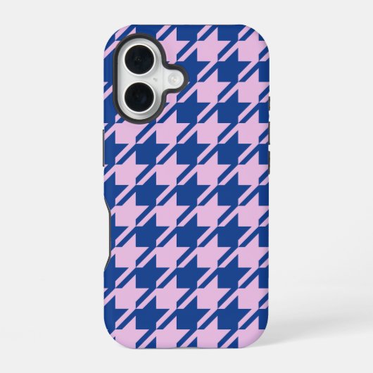ピンク+ブルーのスタッズ柄 iPhone 16ケース (裏面)