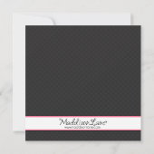 ピンク/ブルーのダンスダンスレボリューション誕生日パーティー 招待状 (裏面)