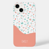 ピンク+ブルーのテラゾー柄がキュート Case-Mate iPhoneケース (裏面)