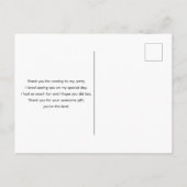 ピンク&ブルーの水彩花ありがとう ポストカード (裏面)