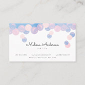 ピンク&ブルーの泡ホーム清掃サービスメイド 名刺 (裏面)