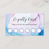 ピンク&ブルーウォータープロフェッショナルロイヤリティ 名刺 (正面)