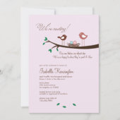 ピンク&ブルーエッグツインズベビーシャワー招待状 招待状 (正面)