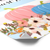 ピンク&ブルーカボチャお申し込み下さい ポスター (角)