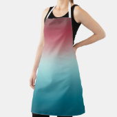 ピンク&ブルーグラデーションダスティーバラアクア&ティール（緑がかった色） グラデーション エプロン (インサイチュ)