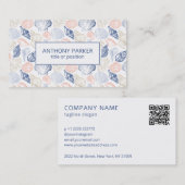 ピンク&ブルーシーシェルの名刺 名刺 (正面/裏面)