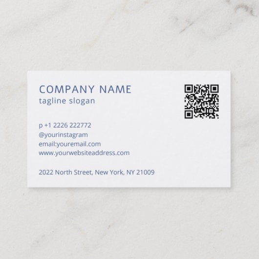 ピンク&ブルーシーシェルの名刺 名刺 (裏面)