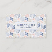 ピンク&ブルーシーシェルの名刺 名刺 (正面)