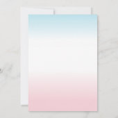 ピンク&ブルージェンダーリビールベビーシャワー招待状 招待状 (裏面)