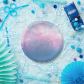 ピンク&ブルースターリーコズミックコットンキャンディースカイ結婚ズ ペーパープレート (パーティー)