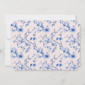 ピンク&ブルーチノワセリーバンブーティー招待状 招待状 (裏面)