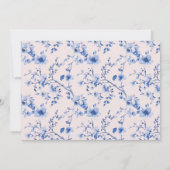 ピンク&ブルーチノワセリーバンブーティー招待状 招待状 (裏面)