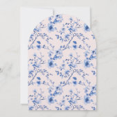 ピンク&ブルーチャイノエリーパゴダティー招待状 招待状 (裏面)