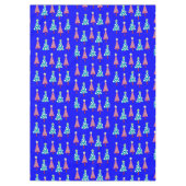 ピンク&ブルーツリーズブルーメリークリスマステーブルクロス テーブルクロス (正面)