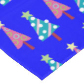 ピンク&ブルーツリーズブルーメリークリスマステーブルクロス テーブルクロス (アングル)