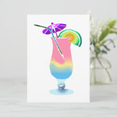 ピンク&ブルートロピカルドリンク 招待状 (スタンド正面)