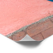 ピンク&ブルードアヴィンテージトゥーソンArizona写真 ポスター (角)