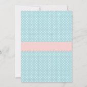 ピンク&ブルーバタフライベビーガールシャワー招待状 招待状 (裏面)