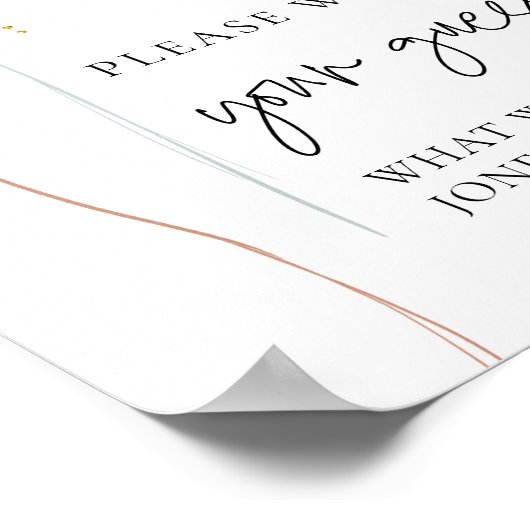 ピンク&ブルーバルーンジェンダーあなたの推測を明らかにする衣服 ポスター (角)