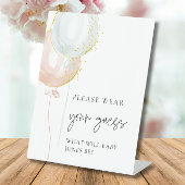 ピンク&ブルーバルーンジェンダーあなたの推測を明らかにする衣服 台座サイン