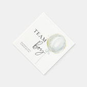 ピンク&ブルーバルーンジェンダーがチームボーイを明らかにする スタンダードカクテルナプキン (角)