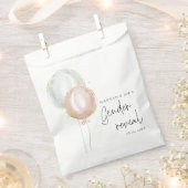 ピンク&ブルーバルーンジェンダーがチームボーイを明らかにする フェイバーバッグ (クリップ留めされた状態)