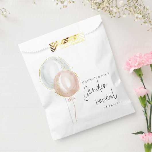 ピンク&ブルーバルーンジェンダーがチームボーイを明らかにする フェイバーバッグ (封をした状態)