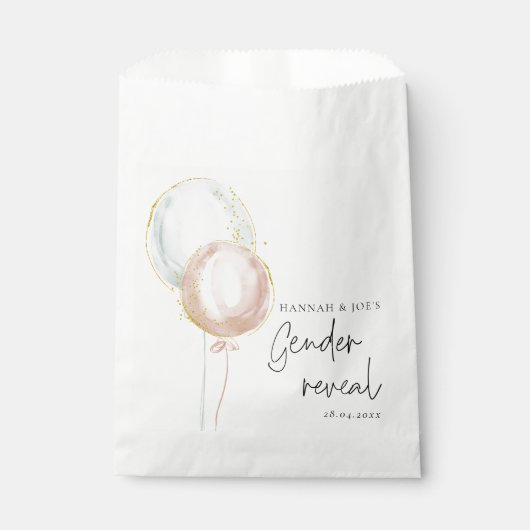ピンク&ブルーバルーンジェンダーがチームボーイを明らかにする フェイバーバッグ (正面)