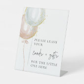 ピンク&ブルーバルーンジェンダーリビールカード+ギフト 台座サイン (正面)