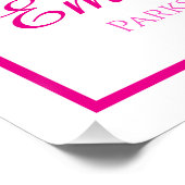 ピンク&ブルーヒョウ卒業光沢ポスター ポスター (コーナー)