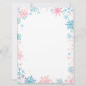 ピンク&ブルーベアーウィンタージェンダーリビール招待状 招待状 (裏面)