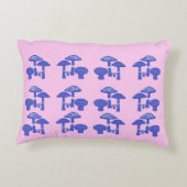 ピンク&ブルーマッシュルーム アクセントクッション (裏面)