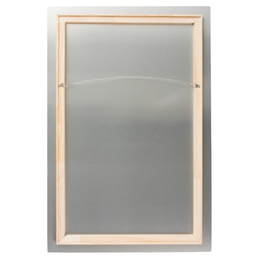 ピンク&ブルーマネのかわいい白いユニコーン メタルプリント (裏面)