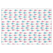 ピンク&ブルーメリークリスマスツリーホワイトテーブルクロス テーブルクロス (正面(横))