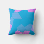 ピンク/ブルーレトロ クッション (裏面)