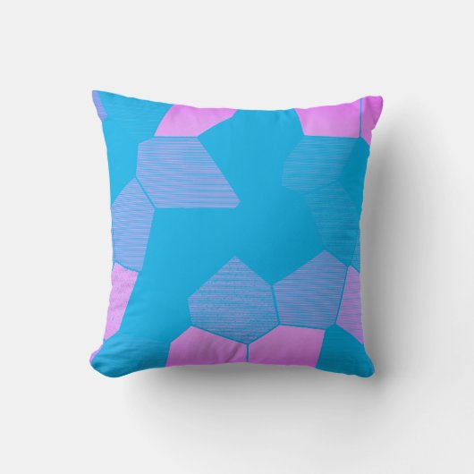 ピンク/ブルーレトロ クッション (正面)