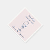 ピンク&ブルー応援30年誕生日ナプキンス スタンダードカクテルナプキン (角)